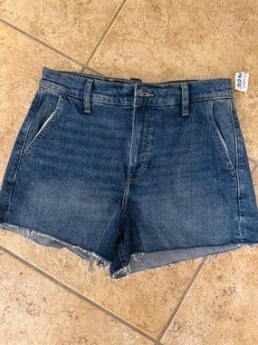 Old Navy Medium Blue Denim Frayed Hem Jean Shorts